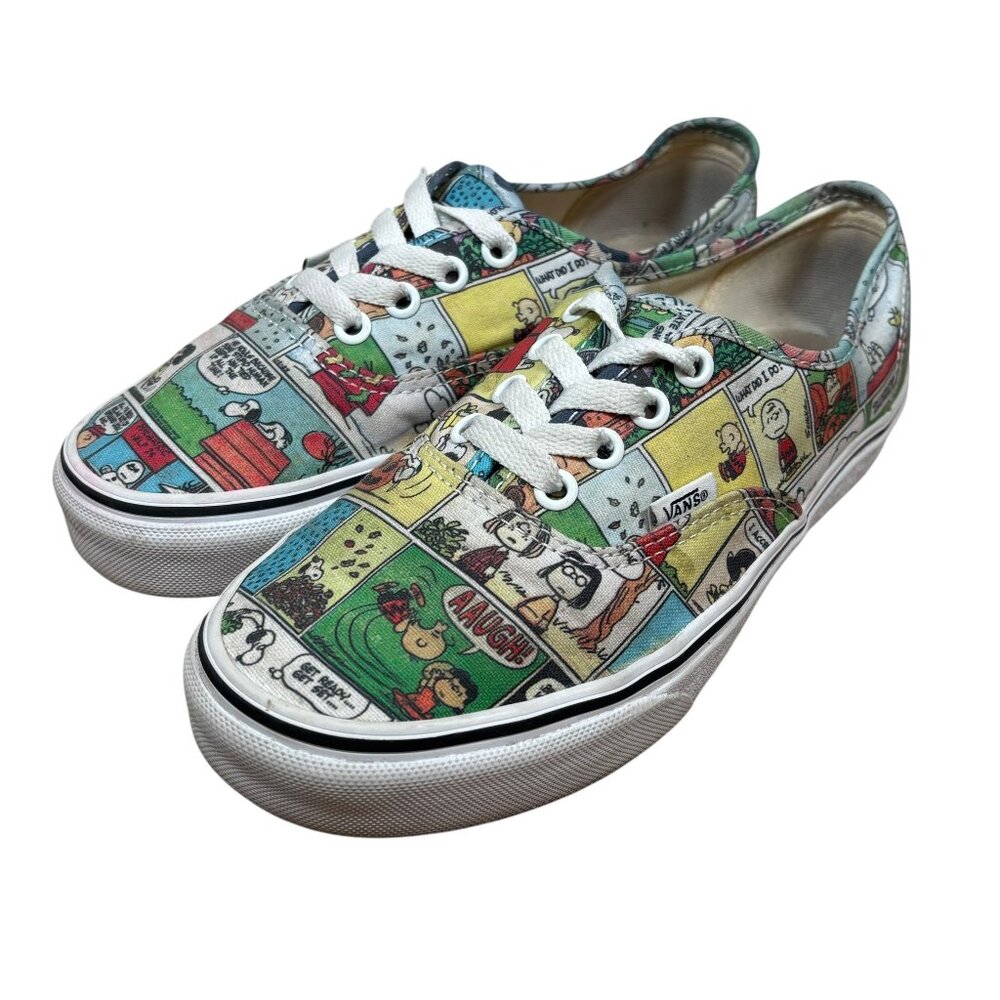 Rare VANS Peanuts Snoopy 2017 Comic Strip Sneakers Shoes Lace Up